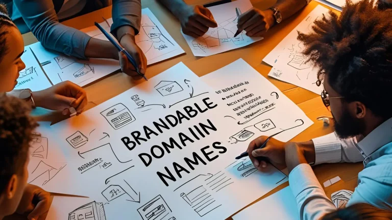 Brandable Domain Names: Image of a brainstorming session