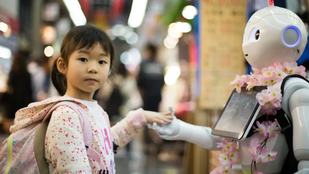 What Makes A Domain Premium? Asian girl with a robot